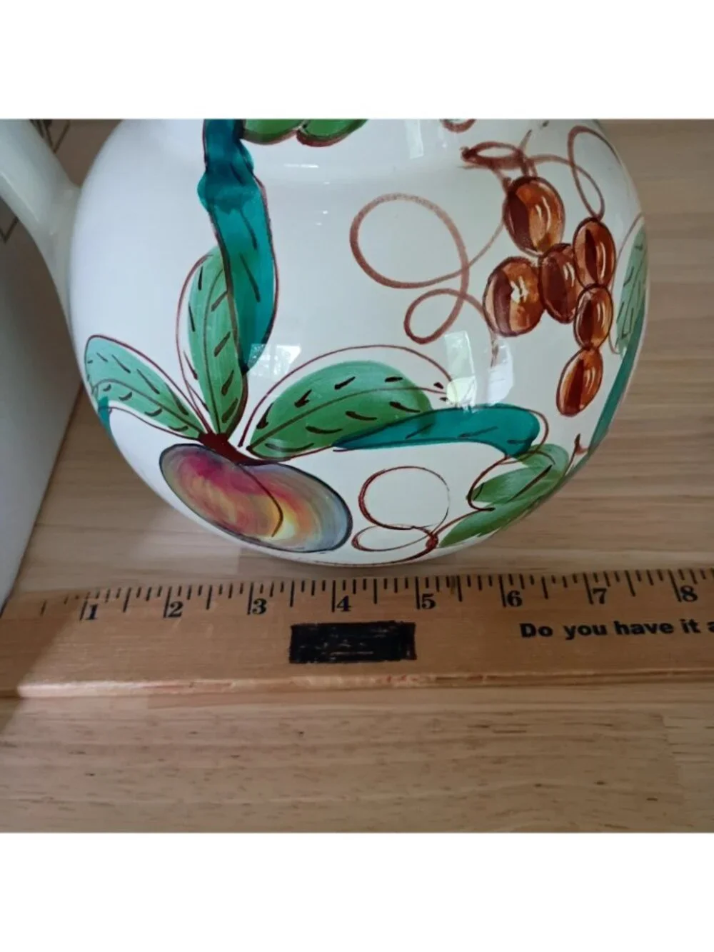 Vintage Italian Ceramic Pitcher Hand Painted Made in Italy